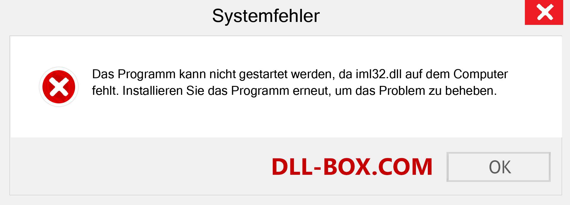 iml32.dll-Datei fehlt?. Download für Windows 7, 8, 10 - Fix iml32 dll Missing Error unter Windows, Fotos, Bildern